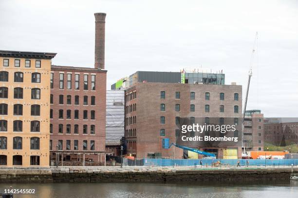 General Electric Co.'s recently sold property stands near the Fort Point Channel in Boston, Massachusetts, U.S., on Friday, May 10, 2019. GE agreed...
