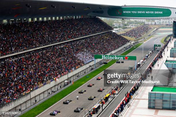 General view at the start of the race during the F1 Grand Prix of China at Shanghai International Circuit on April 14, 2019 in Shanghai, China.
