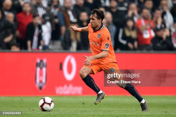 Jose Marcio Da Costa of Istanbul Basaksehir in action during the Turkish Super Lig match between Besiktas and Istanbul Basaksehir at Vodafone Park on...