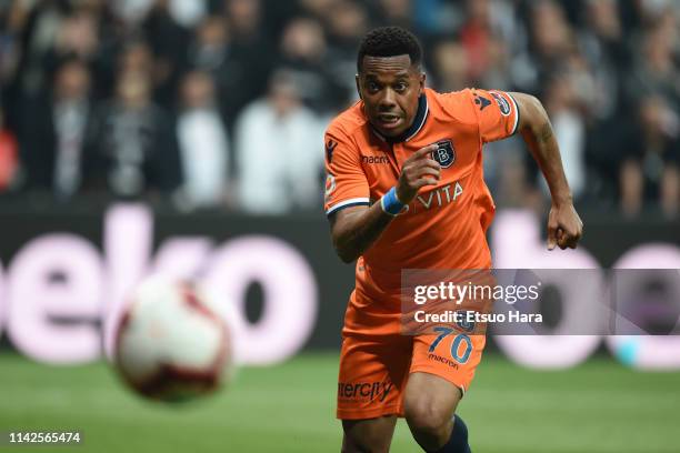 Robinho of Istanbul Basaksehir in action during the Turkish Super Lig match between Besiktas and Istanbul Basaksehir at Vodafone Park on April 13,...