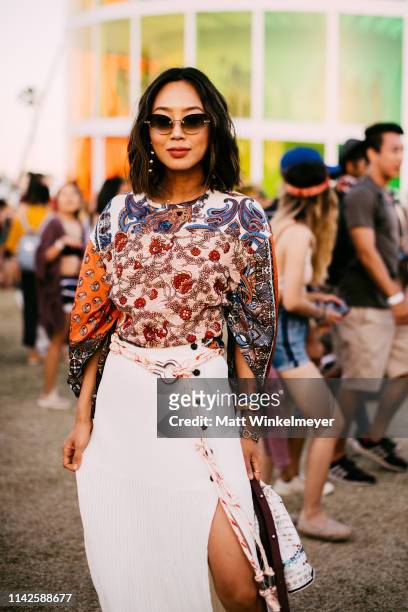 Aimee Song attends the 2019 Coachella Valley Music And Arts Festival - Weekend 1 on April 13, 2019 in Indio, California.