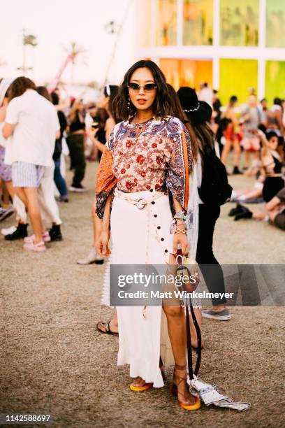 Aimee Song attends the 2019 Coachella Valley Music And Arts Festival - Weekend 1 on April 13, 2019 in Indio, California.