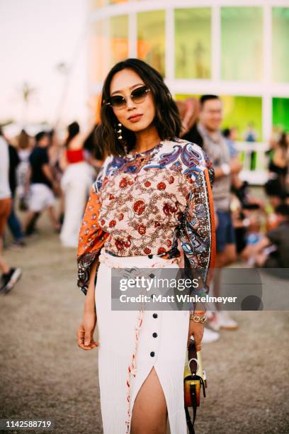 Aimee Song attends the 2019 Coachella Valley Music And Arts Festival - Weekend 1 on April 13, 2019 in Indio, California.