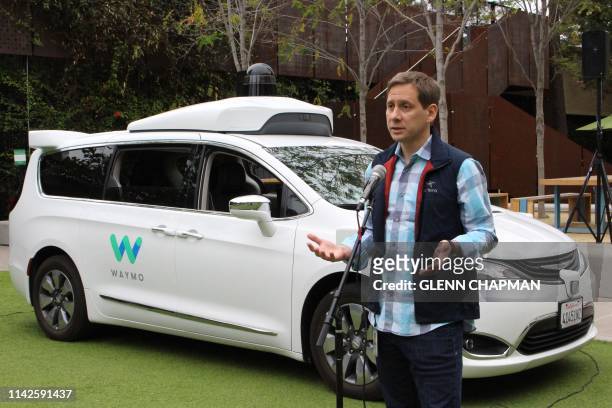 Waymo Chief Technology Officer and Vice President of Engineering, Dmitri Dolgov, discusses the self-driving car at Waymo headquarters in Mountain...