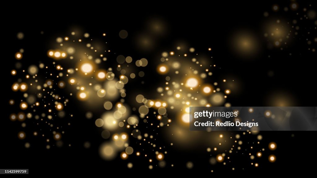 Luxury golden glittering dark background