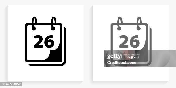 black friday black and white square icon - multiple dates stock illustrations