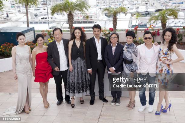 Li Xiao Ran, Kara Hui, Jimmy Wang Yu, Tang Wei, Takeshi Kaneshiro, Peter Chan, Sandra Ng Kwan Yu, Donnie Yen and guest attend the 'Wu Xia' Photocall...