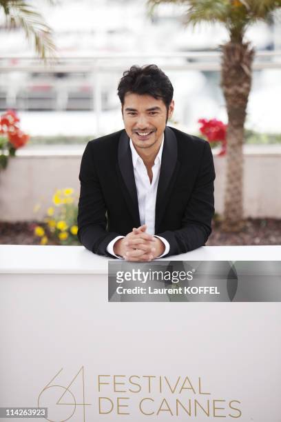 Actor Takeshi Kaneshiro attends the 'Wu Xia' Photocall at the Palais des Festivals during the 64th Cannes Film Festival on May 14, 2011 in Cannes,...