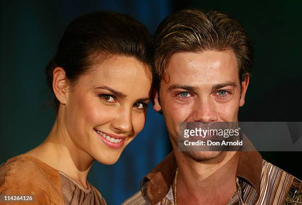 Rachael Finch and Michael Miziner arrives at the Australian premiere of Pirates of the Caribbean 4 at Event Cinemas George Street on May 17, 2011 in...