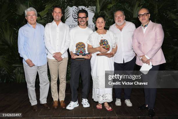 President of EGEDA, Enrique Cerezo, General Director of Xcaret Destination, Marcos Constandse, film director Manolo Caro, actress Angelica Aragon,...