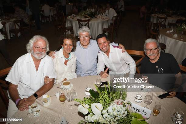 Marcos Constandse, Nohemi Constandse, president of EGEDA, Enrique Cerezo, General Director of Xcaret Destination, Marcos Constandse and actor Edward...