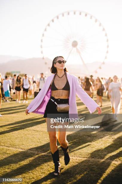 Brittany Xavier street style at the 2019 Coachella Valley Music and Arts Festival Weekend 1 on April 13, 2019 in Indio, California.