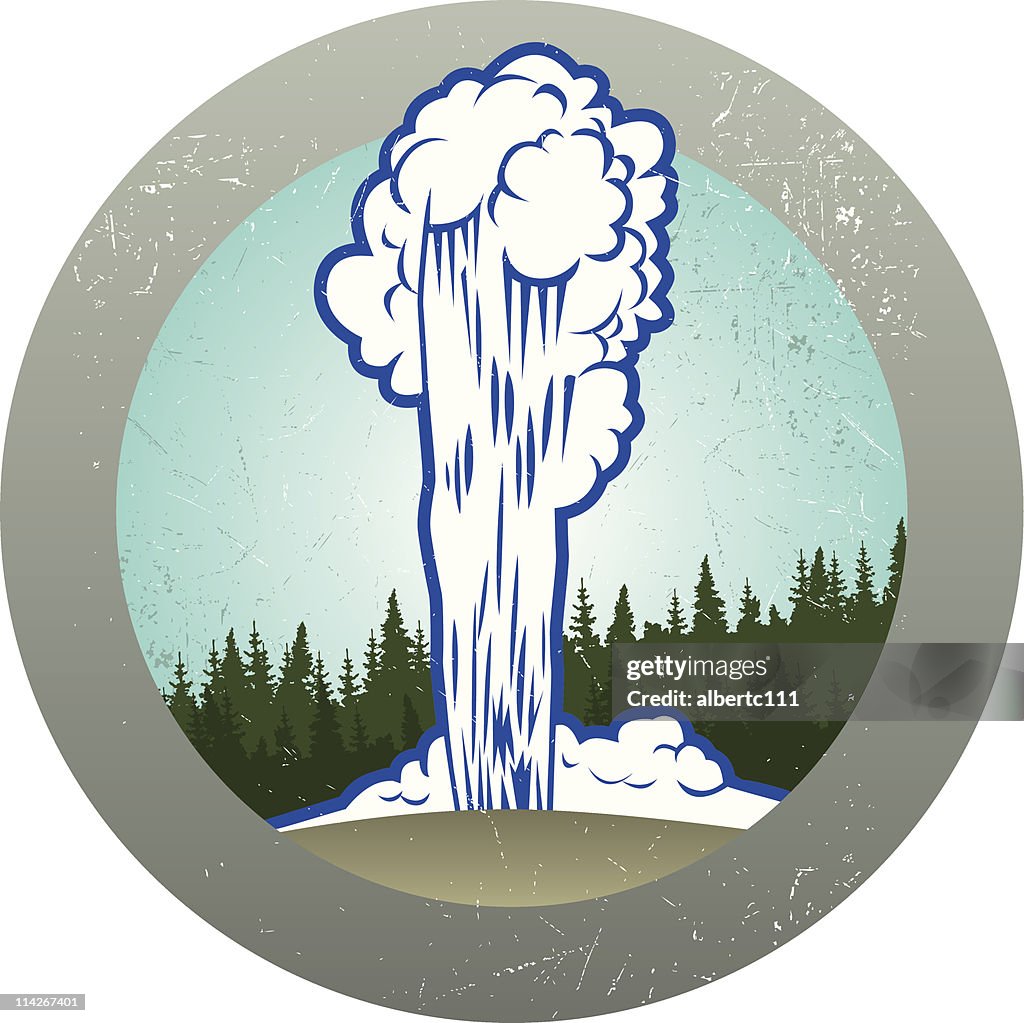 Retro Old Faithful Sticker