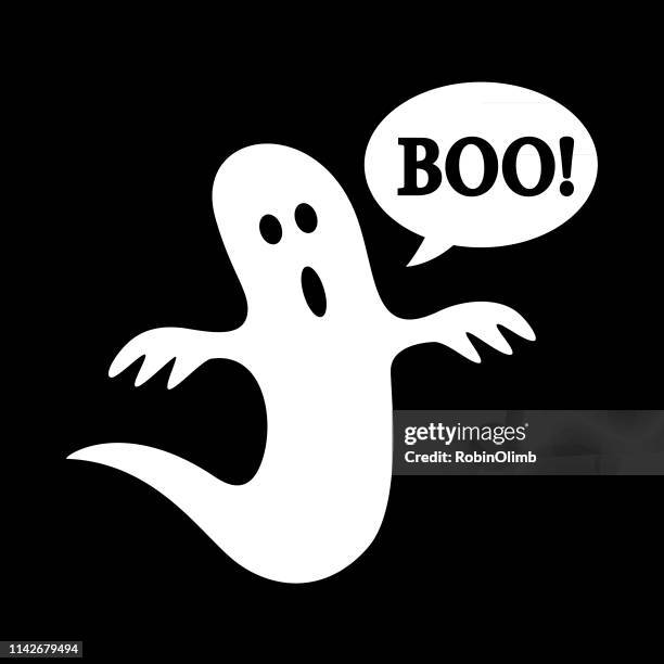 boo! ghost icon - ghost stock illustrations