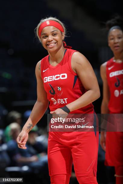 Alix of the Washington Mystics smiles during the game against the Minnesota Lynx on May 10, 2019 at the Target Center in Minneapolis, Minnesota. NOTE...