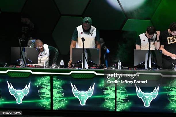 The Bucks Gaming celebrate during the game against Raptors Uprising Gaming Club during the mid-season tournament The Turn on May 10, 2019 at the NBA...