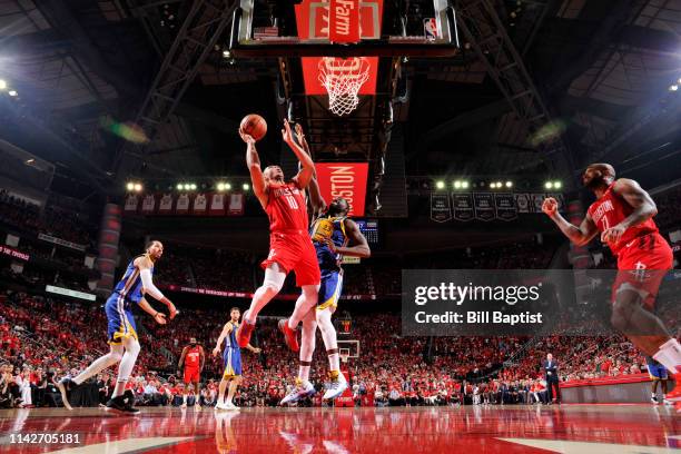 Eric Gordon of the Houston Rockets shoots the ball against the Golden State Warriors during Game Six of the Western Conference Semifinals of the 2019...