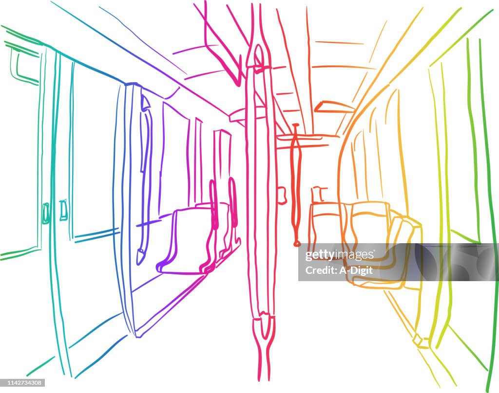 City Train interior Rainbow