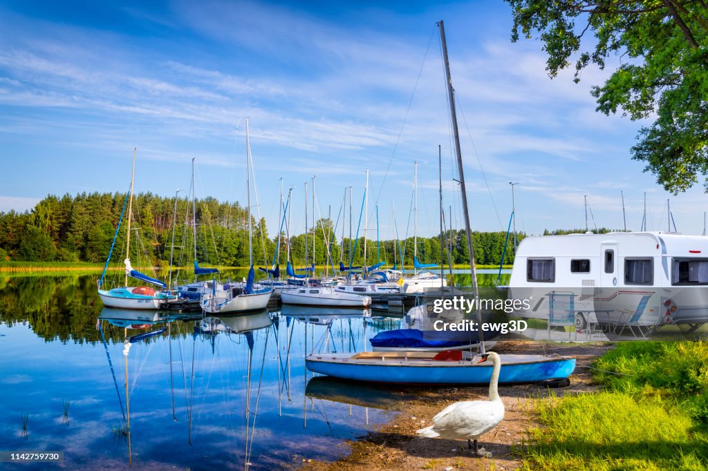Vacations in Poland - Holiday with a sailboats by the lake