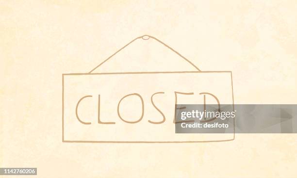 vector illustration of store closed sign board - indian food stock illustrations
