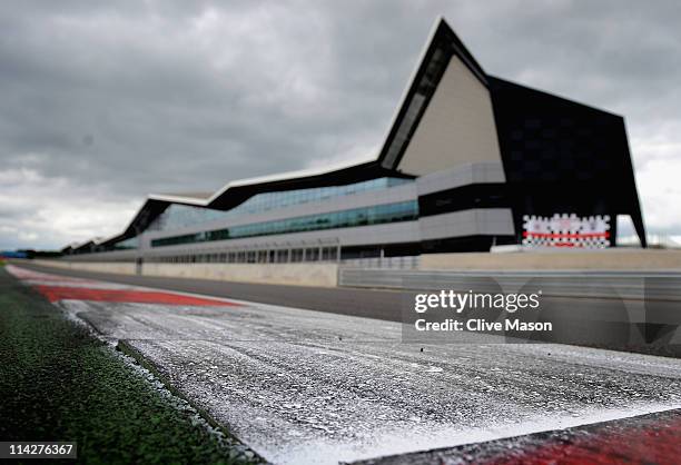 General view of the new pits and paddock during the opening of the Silverstone Wing at Silverstone Circuit on May 17, 2011 in Northampton, England.