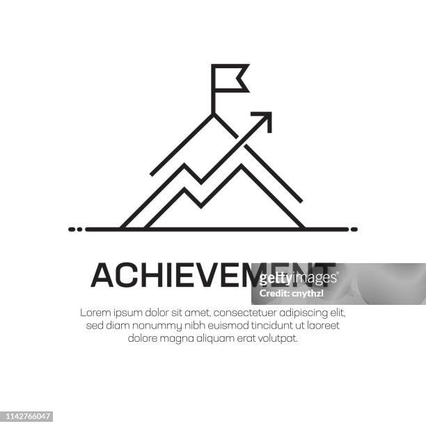 achievement vector line icon - simple thin line icon, premium quality design element - achievement stock illustrations
