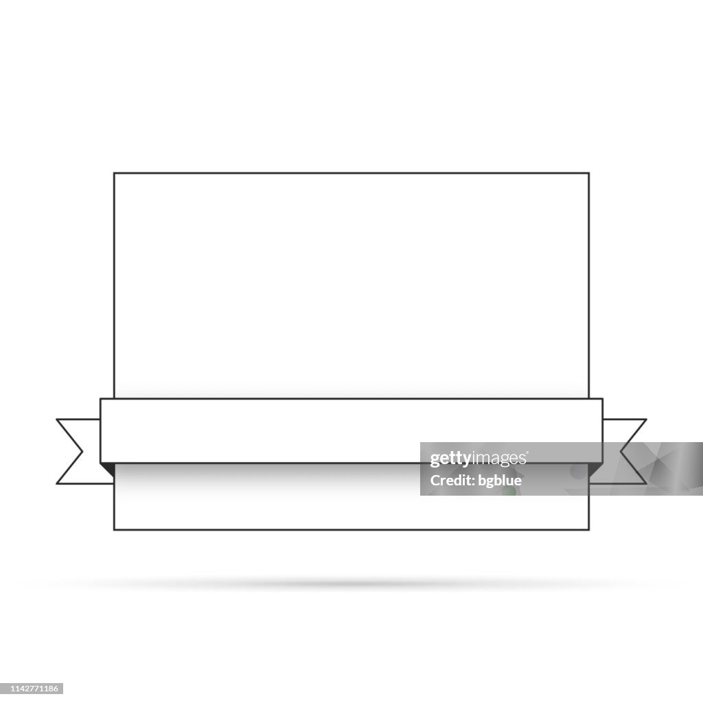 Ribbon On Blank White Label Design Elements High-Res Vector Graphic ...
