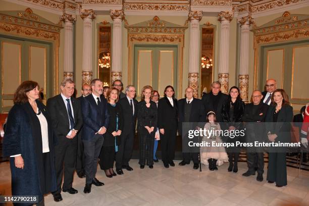 Personalities attend the postume delivery of the Golden Medal of the City to Montserrat Caballe on April 12, 2019 in Barcelona, Spain.