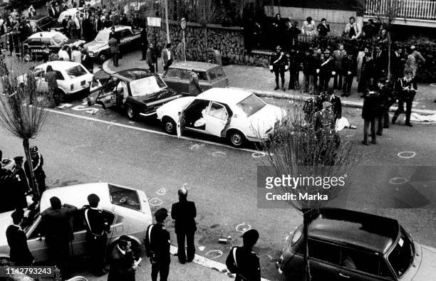 Ambush And Kidnapping Of Aldo Moro. Via Mario Fani. Rome. 16 March 1978.
