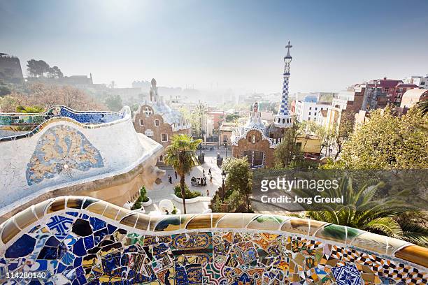 park güell - barcelona spain stock pictures, royalty-free photos & images