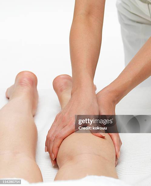 leg massage - human leg stock pictures, royalty-free photos & images