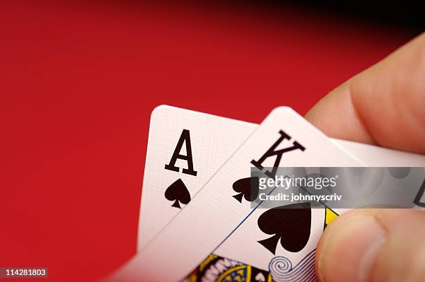 big slick... - texas hold 'em stock pictures, royalty-free photos & images