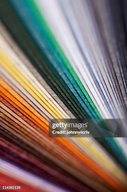 colourful paper swatch... - textile printing stock pictures, royalty-free photos & images