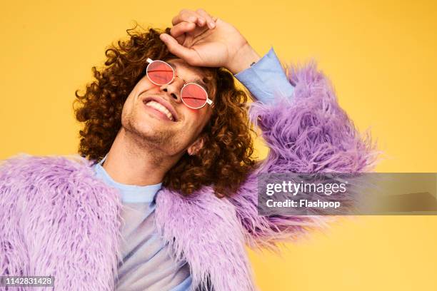 Colourful studio portrait of a young man