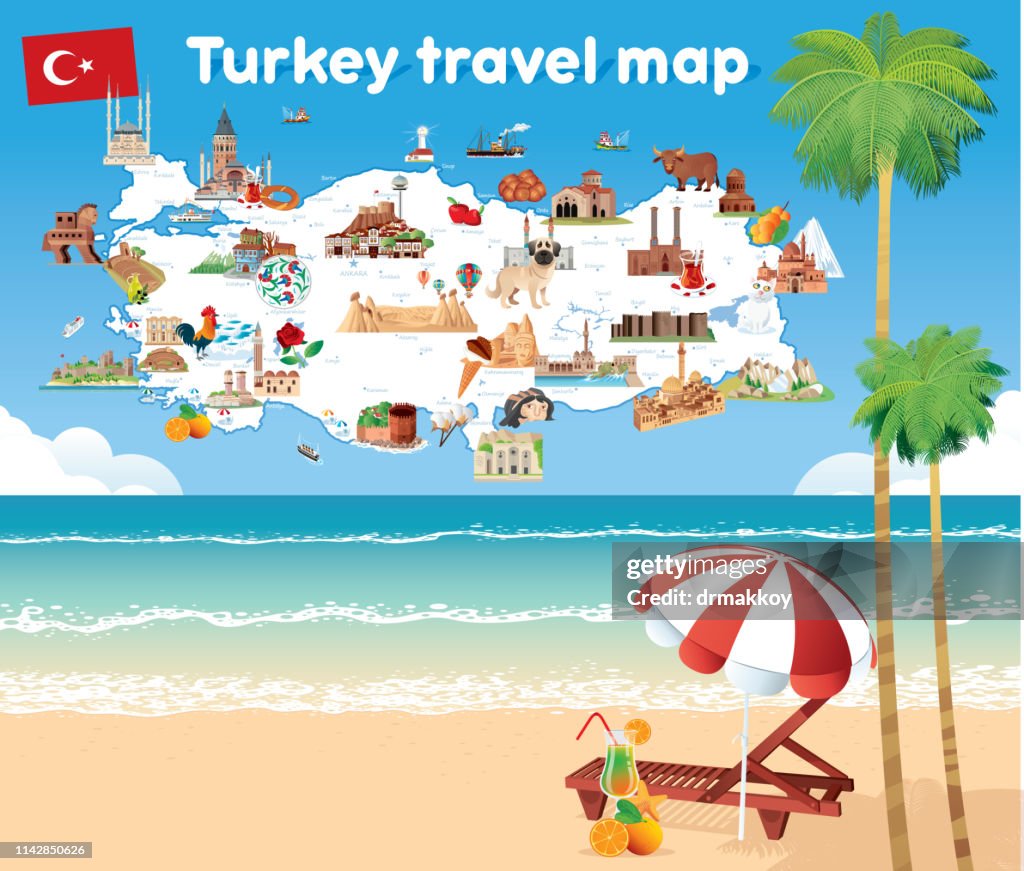 Turkije Tourism map