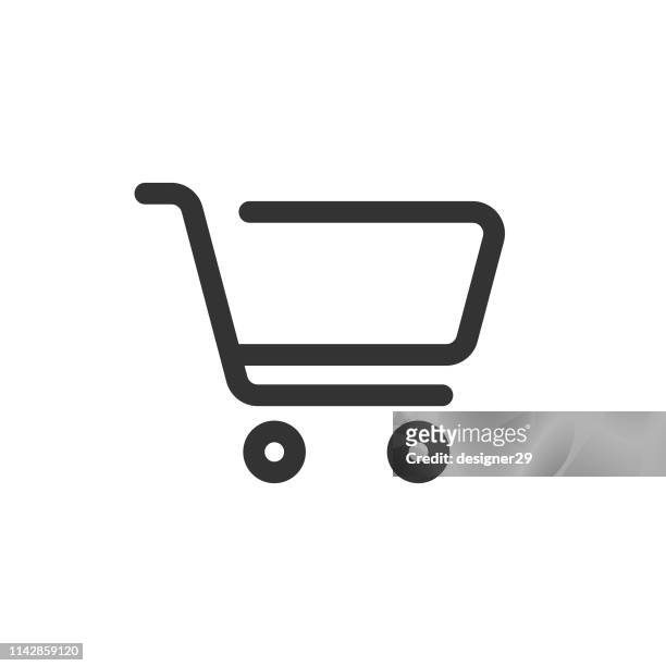 shopping cart icon. - einkaufswagen icon stock-grafiken, -clipart, -cartoons und -symbole
