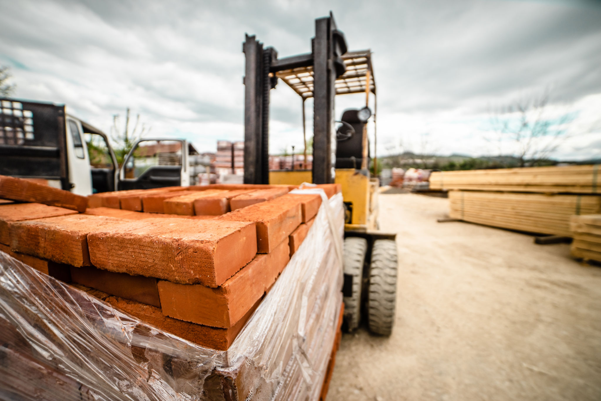 construction site forklift