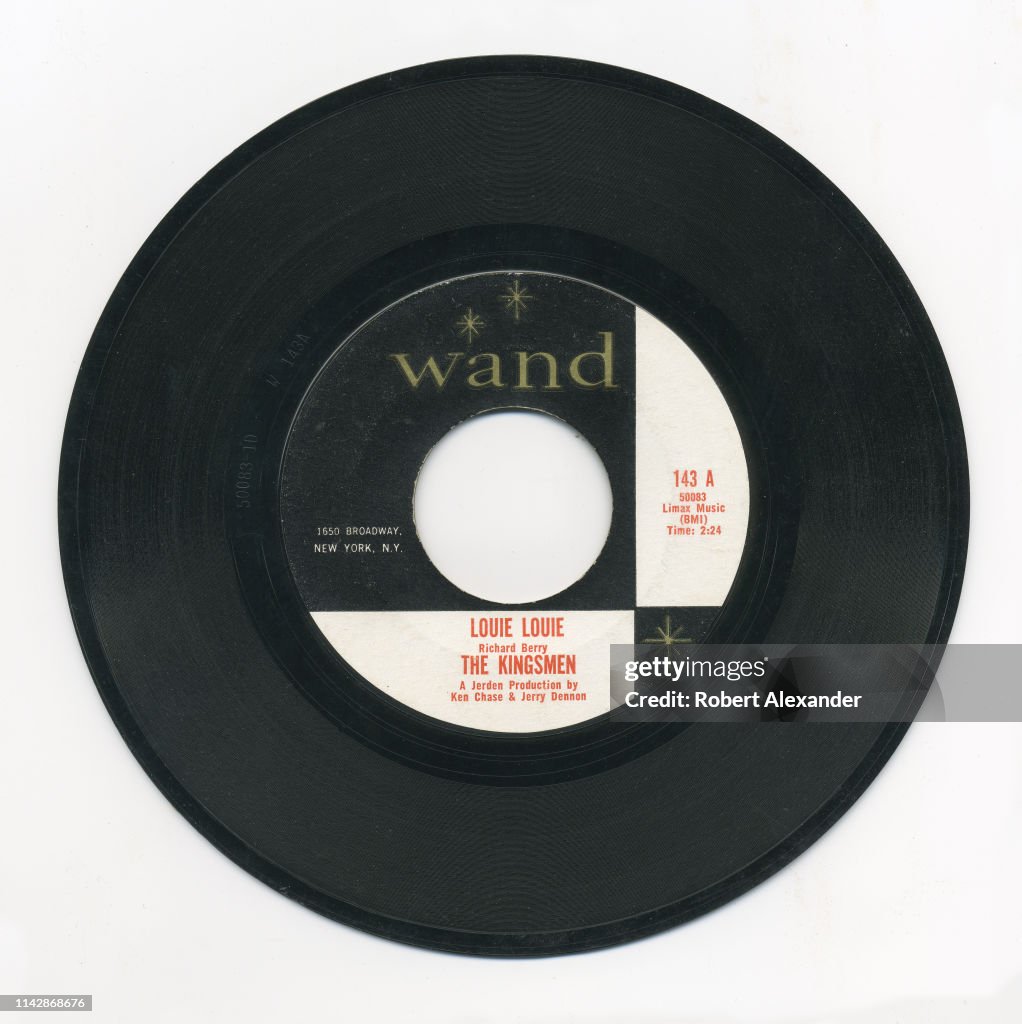 45 rpm record 'Louie Louie' by The Kingsmen
