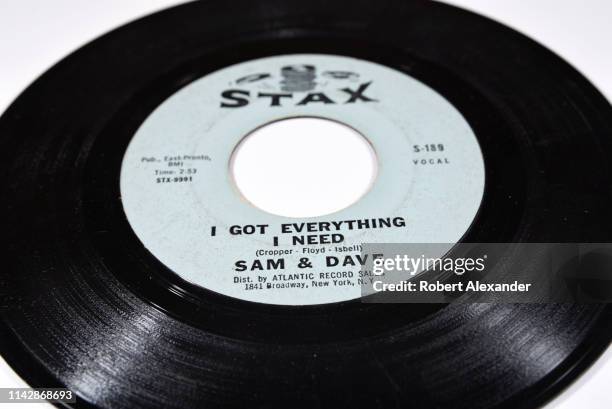 Rpm recording of the 1966 recording 'I Got Everything I Need' by Sam & Dave on the Stax record label. 'I Got Everything I Need' was the B-side of the...