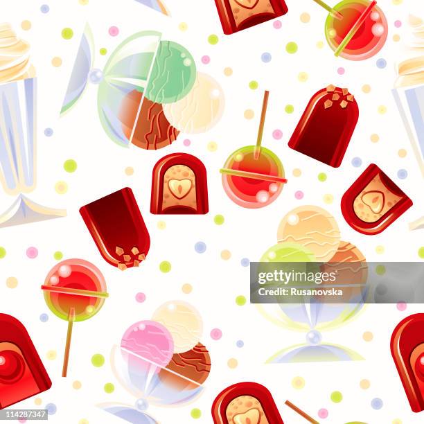 holiday sweets background - sundae cup stock illustrations