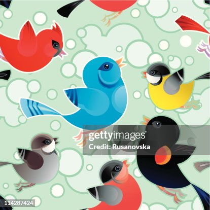 Tweetering Birds Pattern Tweetering Birds Pattern