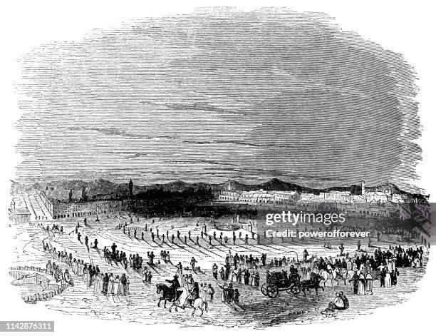 prato della valle in padua, italy - 16th century - prato della valle stock illustrations