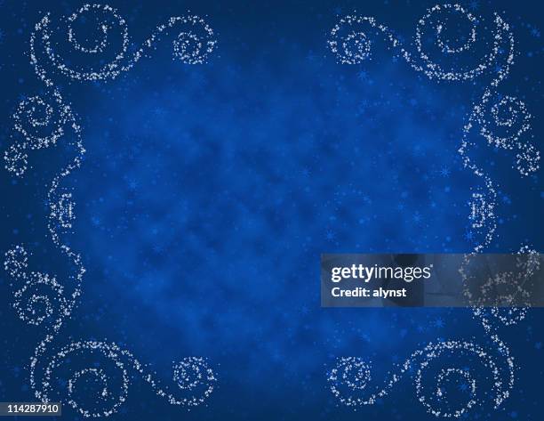 magical winters night background copy space - royal blue stock pictures, royalty-free photos & images