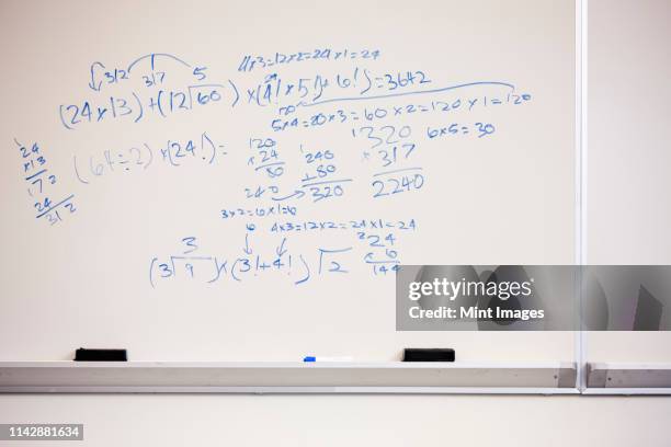 math equations on whiteboard - whiteboard bildbanksfoton och bilder