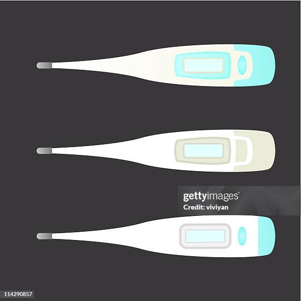 digital thermometer - digital thermometer stock illustrations