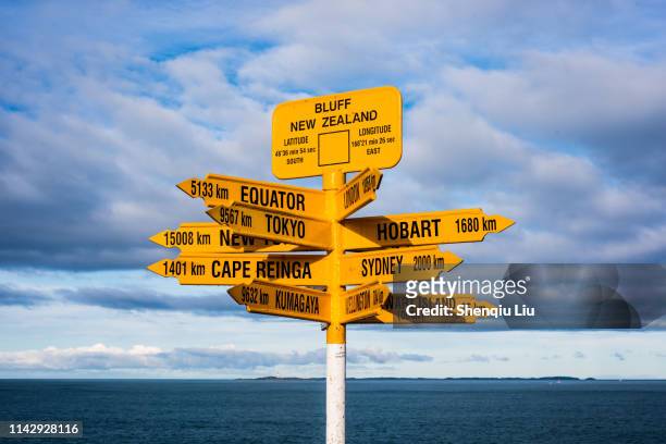 signpost - travel destinations sign stock pictures, royalty-free photos & images