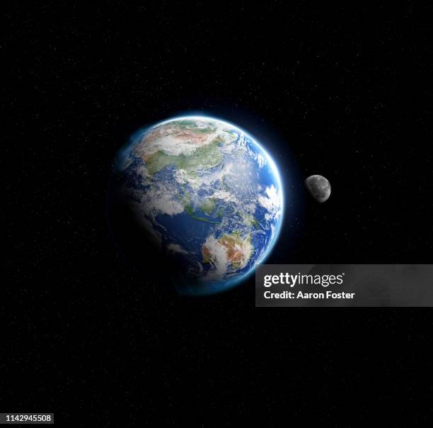 earth from space - world globe stock-fotos und bilder