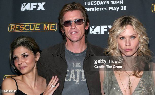 Callie Thorne, Denis Leary and Andrea Roth during "Rescue Me" Season Three New York Premiere Screening at Ziegfeld in New York City, New York, United...