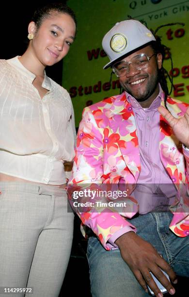 Naima Mora and Coltrane Curtis during Fourth Annual ThinkQuest NYC Teams Awards and Recognition Event at The Hammerstein Ballroom in New York, New...