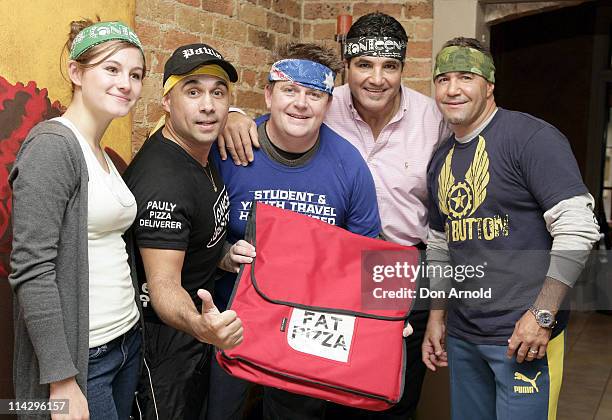 Paul, Jeff and Mario Fenech with Pippa Cunningham and Dreen Leckie
